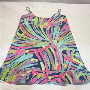 Lilly Pulitzer Zanna Silk Dress Indigo Sea Dreamin